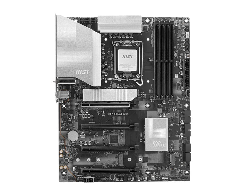 MSI PRO B860-P WIFI, INTEL B860, 4x DDR5 256GB, 1x HDMI, 4x PCI-E x16, 3x M.2, 4x SATA, 8x USB 2.0, Intel® Wi-Fi 7 - Image 2
