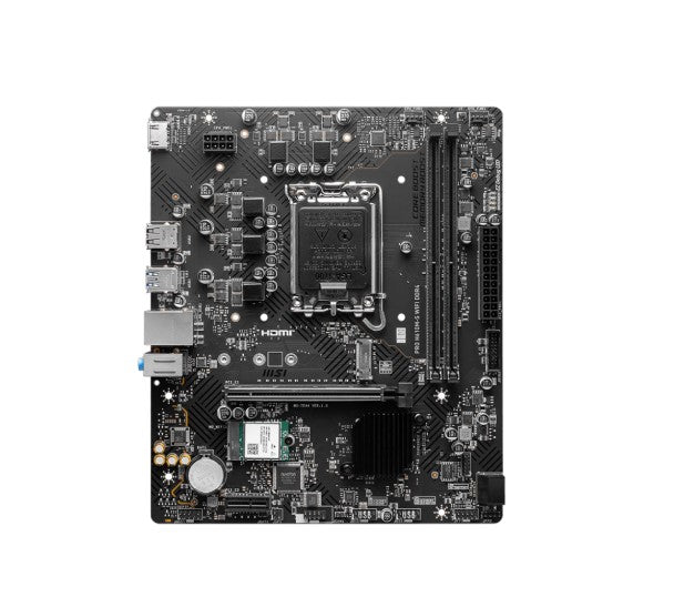 MSI PRO H610M-S WIFI DDR4 Intel LGA 1700 mATX Motherboard 2x DDR4~64GB,1x PCIe x16,1x PCIe x1,1x M.2,2x SATA 6G,8x USB2.0 - Image 2