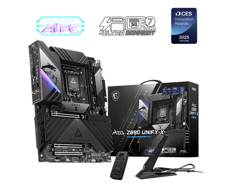 MSI H810M-B WIFI6E, LGA1851, Intel Z890, DDR5 9600+OC, PCIe 5.0, M.2 Gen5/Gen4, WiFi 7, 5Gb LAN, Thunderbolt 4, USB 20G/10G, SATA, 7.1 Audio - Image 1