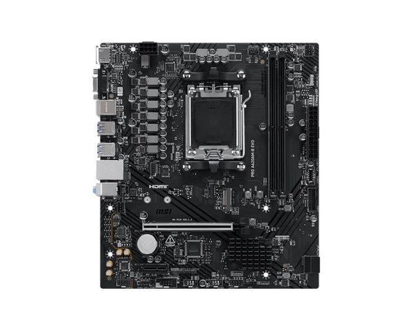 MSI PRO A620AM-B EVO ATX Motherboard, AM5, AMD A620A, 2xDDR5 128GB, PCIe4.0 x16, 1xM.2, 2xSATA, HDMI/VGA, 2.5G LAN, ATX