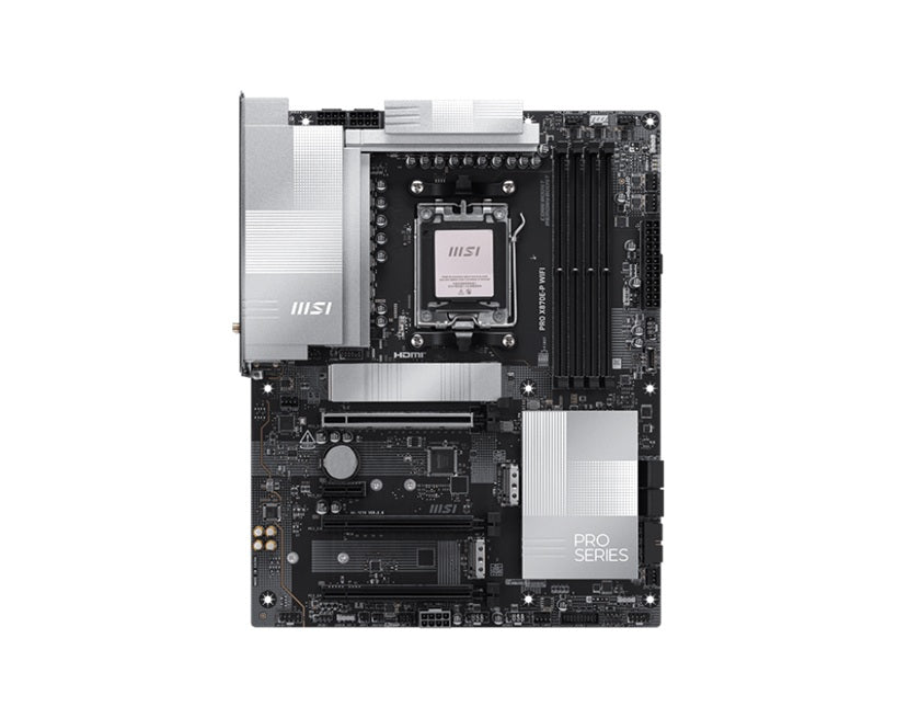 MSI PRO X870E-P WIFI, AM5, X870E, Ryzen 7000-9000, DDR5-8200+, PCIe5 x16, M.2 Gen5, WiFi7, BT5.4, 5G LAN, USB4, Audio7.1 - Image 2