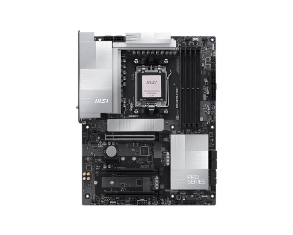 MSI PRO X870E-P WIFI, AM5, X870E, Ryzen 7000-9000, DDR5-8200+, PCIe5 x16, M.2 Gen5, WiFi7, BT5.4, 5G LAN, USB4, Audio7.1