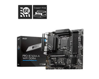 MSI PRO B760M-A WIFI DDR4 mATX Motherboard, 4x DDR4~128GB, 2x PCI-E x 16, 1x PCI-E x 1, 2x M.2, 4x SATA, 4x USB 3.2 , 2x USB 2.0 - Image 1