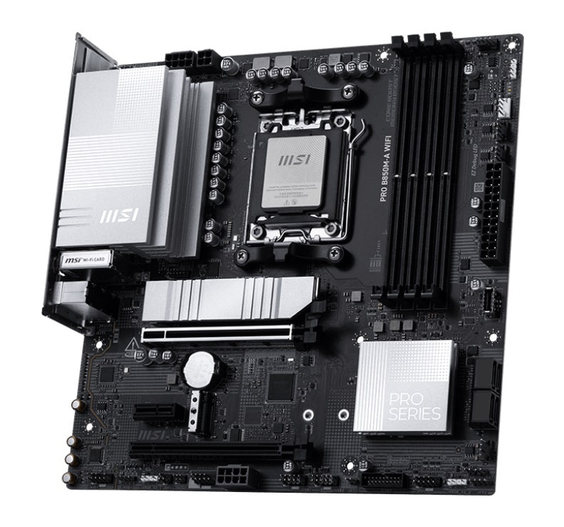 MSI PRO B850M-A WIFI, AM5, 4x DDR5 256GB, 1x HDMI, 1x PCI-E x16 slot, 3x M.2,4x USB2.0, 3x USB C, Wi-Fi 7 - Image 2