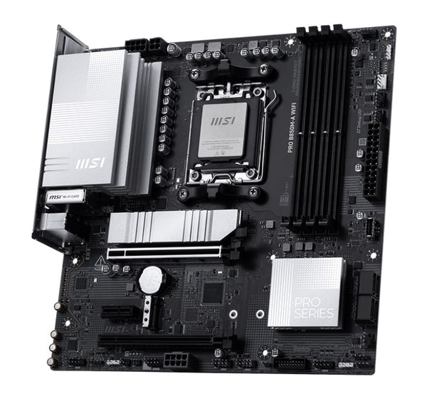 MSI PRO B850M-A WIFI, AM5, 4x DDR5 256GB, 1x HDMI, 1x PCI-E x16 slot, 3x M.2,4x USB2.0, 3x USB C, Wi-Fi 7