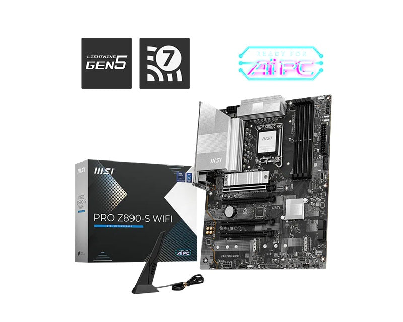 MSI PRO Z890-S WIFI, INTEL Z890, 4x DDR5 256GB, 1x HDMI, 4x PCI-E x16 slot, 3x M.2, 4x SATA, 4x USB 2.0, Intel® Wi-Fi 7 - Image 5