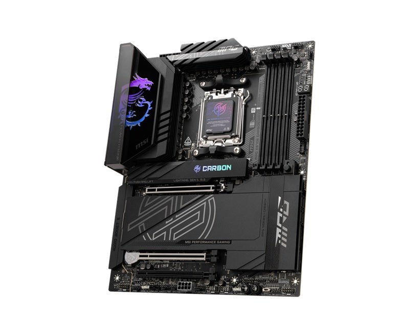 MSI MPG X870E CARBON WIFI, AMD AM5 ATX Motherboard 4x DDR5~256GB, 3x PCIe x16, 4x M.2, 9x USB 3.2, 4x USB-C - Image 3
