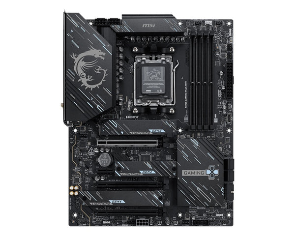 MSI X870E GAMING PLUS WIFI, AM5, Ryzen 7000-9000, X870E, DDR5-8200+, PCIe5 x16, M.2 Gen5, WiFi7, BT5.4, 5G LAN, USB4, USB20G, Audio7.1, 8CH HD Boost