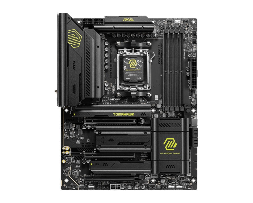 MSI MAG X870 TOMAHAWK WIFI, AMD AM5 ATX Motherboard 4x DDR5~256GB, 3x PCIe x16, 4x M.2, 5x USB 3.2, 4x USB2.0, 3x USB-C - Image 2