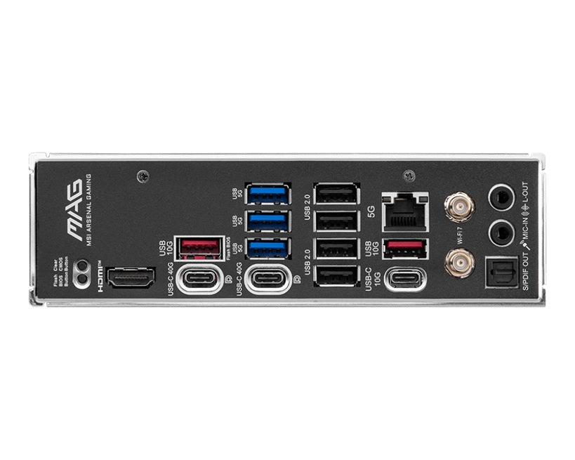 MSI MAG X870 TOMAHAWK WIFI, AMD AM5 ATX Motherboard 4x DDR5~256GB, 3x PCIe x16, 4x M.2, 5x USB 3.2, 4x USB2.0, 3x USB-C - Image 4