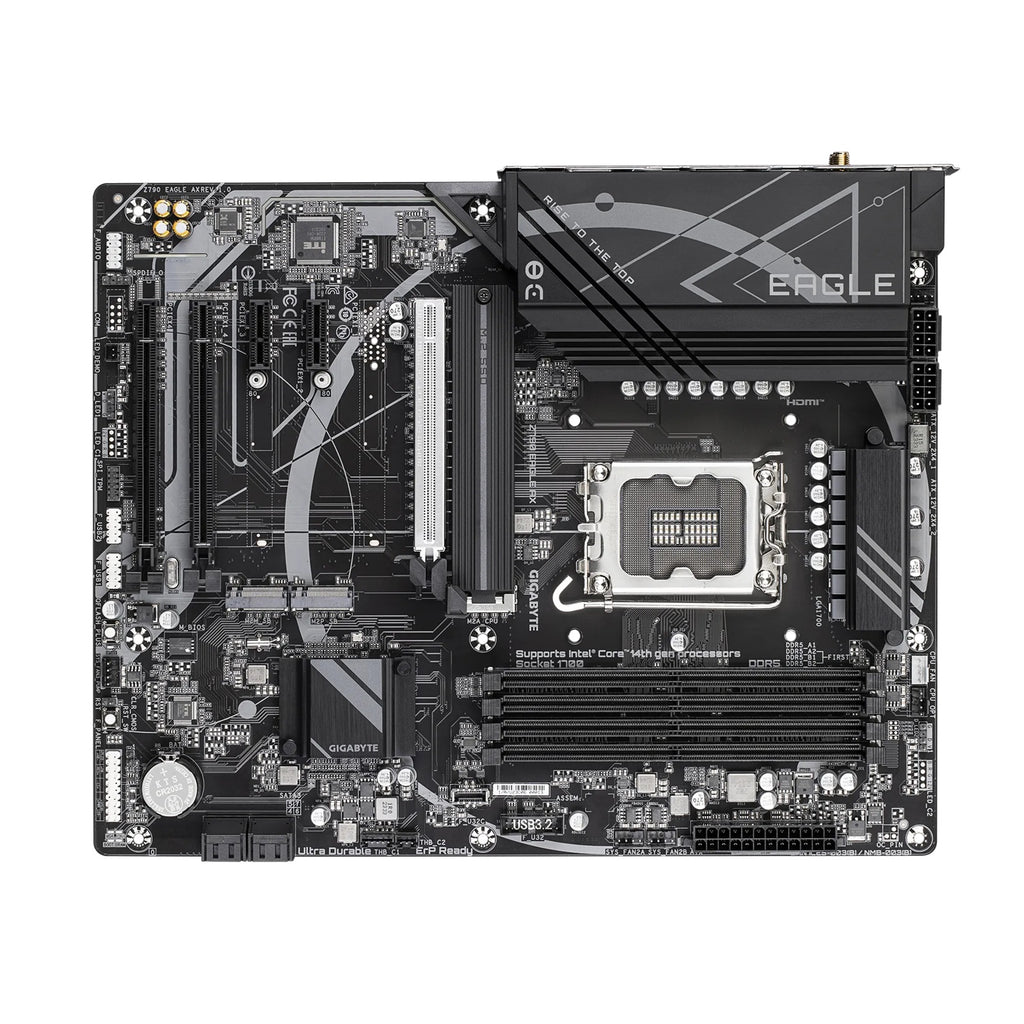 Gigabyte Z790 EAGLE AX Intel LGA 1700 ATX Motherboard, 4x DDR5 ~192GB, 3x PCI-E x16, 3x M.2, 4x SATA,  5x USB 3.2, 1x USB-C, 2x USB 2.0 - Image 3