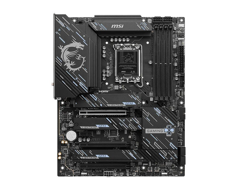 MSI Z890 GAMING PLUS WIFI  Motherboard, 4x DDR5 256GB, 3x PCI-E x 16, 1x PCI-E x 1, 4x M.2, 4x SATA 6G, 3x USB 3, 2x USB-C, 4 x USB 2 - Image 2