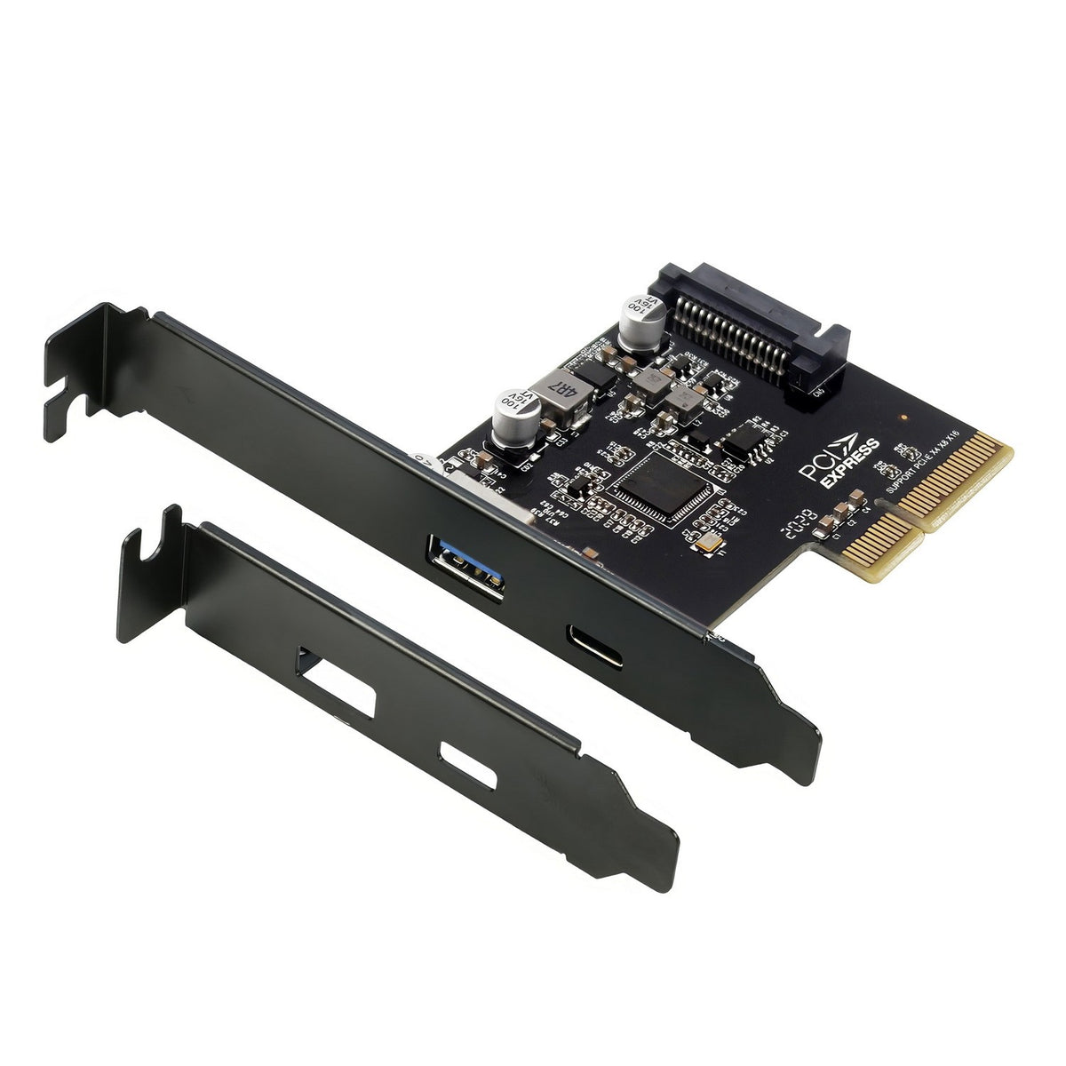 Simplecom EC312v2 PCIe x4 to 2-Port USB 3.2 Gen II 10Gbps USB-C and USB-A Expansion Card - Image 1