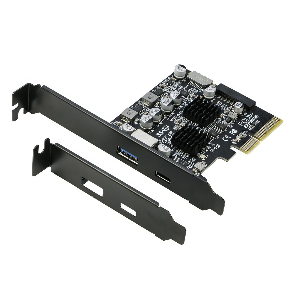 Simplecom EC315 PCIe x4 to 4-Port USB 3.2 Gen II 10Gbps Type-C and Type-A with Front Panel USB 3.0 and USB-C Key-A Expansion Card - Image 1