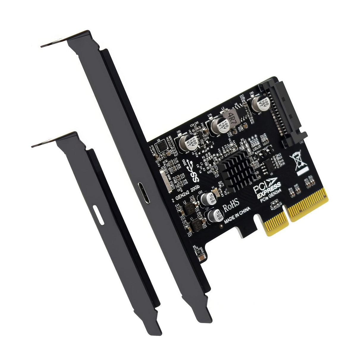 Simplecom EC318v2 PCI-e x4 to USB 3.2 Gen2x2 20Gbps USB-C Expansion Card - Image 1