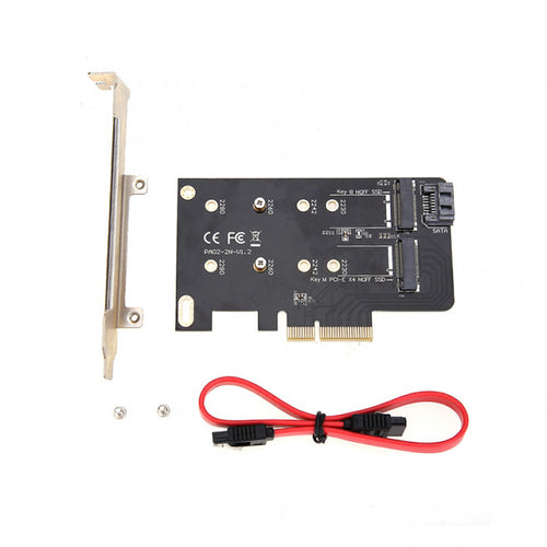 (LS)Simplecom EC412 Dual M.2 (B Key and M Key) to PCI-E x4 and SATA 6G Expansion Card - Image 1