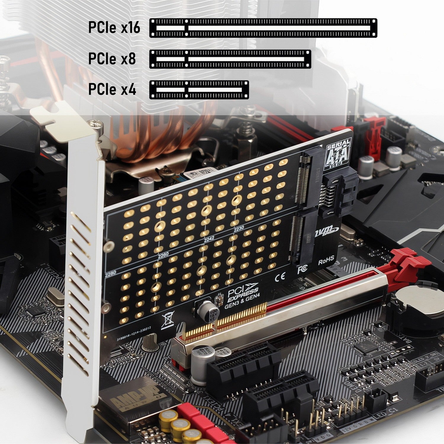 (LS)Simplecom EC412v2 NVMe and SATA M.2 SSD to PCIe x4 Expansion Card - Image 4