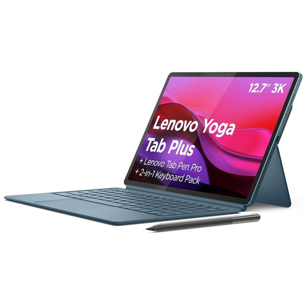 Lenovo Yoga Tab Plus AI Wi-Fi 12.7" 16GB/512GB with Keyboard & Pen - Tidal Teal(ZAEG0045AU)*AU STOCK*, 13MP/13MP, Android, 10200mAh, 1 Year Warranty - Image 1