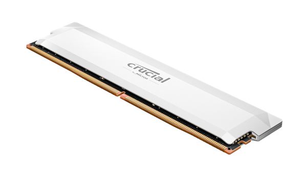 Crucial Pro 16GB (1x16GB) DDR5 UDIMM 6000MHz CL36 White Heat Spreader Overclocking Support Intel XMP AMD Ryzen Desktop PC Gaming Memory Tray - Image 1