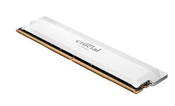 Crucial Pro 16GB (1x16GB) DDR5 UDIMM 6400MHz CL32 White Heat Spreader Support Intel XMP AMD Ryzen Desktop PC Gaming Memory Tray - Image 1