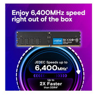 Crucial 16GB (1x16GB) DDR5 CUDIMM 6400MHZ CL52 Desktop PC Memory for Intel Core Ultra Processors AI PC - Image 2