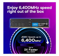 Crucial 32GB (1x32GB) DDR5 CUDIMM 6400MHZ CL52 Desktop PC Memory for Intel Core Ultra Processors AI PC - Image 2