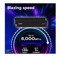Crucial Pro 64GB (1x64GB) DDR5 UDIMM 5600MHz CL46 Black Heat Spreader Support Intel XMP AMD Ryzen Desktop PC Gaming Memory - Image 2