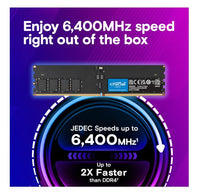 Crucial 64GB (1x64GB) DDR5 CUDIMM 6400MHZ CL52 Desktop PC Memory for Intel Core Ultra Processors AI PC - Image 2