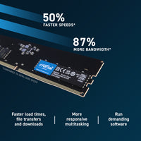 Crucial 32GB (2x16GB) DDR5 UDIMM 4800MHz CL40 Desktop PC Memory ~CT2K16G56C46U5 CT32G48C40U5 - Image 3