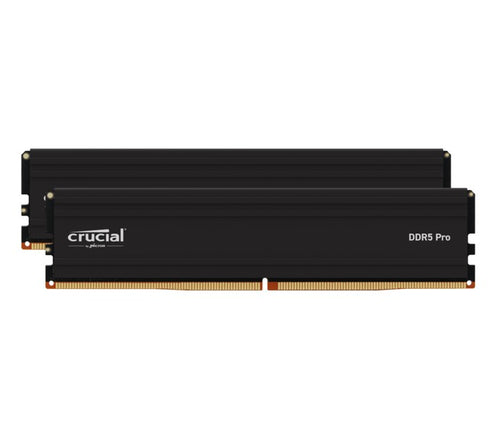 Crucial Pro 32GB (2x16GB) DDR5 UDIMM 5600MHz CL46 Black Heat Spreader Support Intel XMP AMD Ryzen Desktop PC Gaming Memory - Image 1