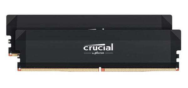 Crucial Pro 32GB (2x16GB) DDR5 UDIMM 6400MHz CL32 Black Heat Spreader Overclocking Support Intel XMP AMD Ryzen Desktop PC Gaming RAM ~CP2K16G64C32U5B