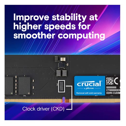 Crucial 32GB (2x16GB) DDR5 CUDIMM 6400MHZ CL52 Desktop PC Memory for Intel Core Ultra Processors AI PC - Image 4