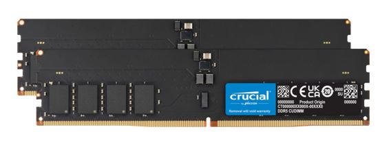 Crucial 64GB (2x32GB) DDR5 CUDIMM 6400MHZ CL52 Desktop PC Memory for Intel Core Ultra Processors AI PC - Image 1