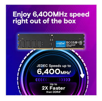 Crucial 64GB (2x32GB) DDR5 CUDIMM 6400MHZ CL52 Desktop PC Memory for Intel Core Ultra Processors AI PC - Image 2
