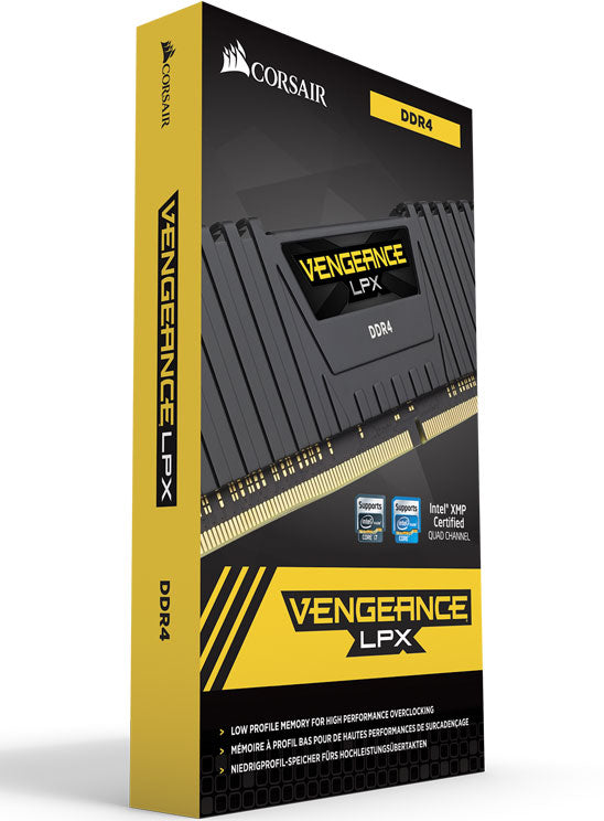 Corsair Vengeance LPX 16GB (2x8GB) DDR4 2666MHz C16 Desktop Gaming Memory Black - AMD Ryzen - Image 1
