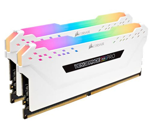 Corsair Vengeance RGB PRO 16GB (2x8GB) DDR4 3000MHz C15 Desktop Gaming Memory White - Image 1