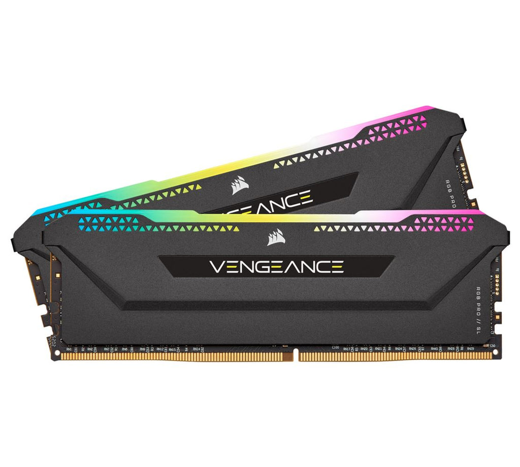 Corsair Vengeance RGB PRO SL 32GB (2x16GB) DDR4 3200Mhz C16 Black Heatspreader Desktop Gaming Memory - Image 1