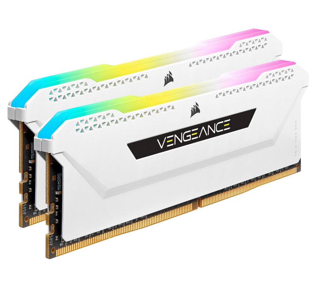 Corsair Vengeance RGB PRO SL 32GB (2x16GB) DDR4 3600Mhz C18 White Heatspreader Desktop Gaming Memory - Image 1