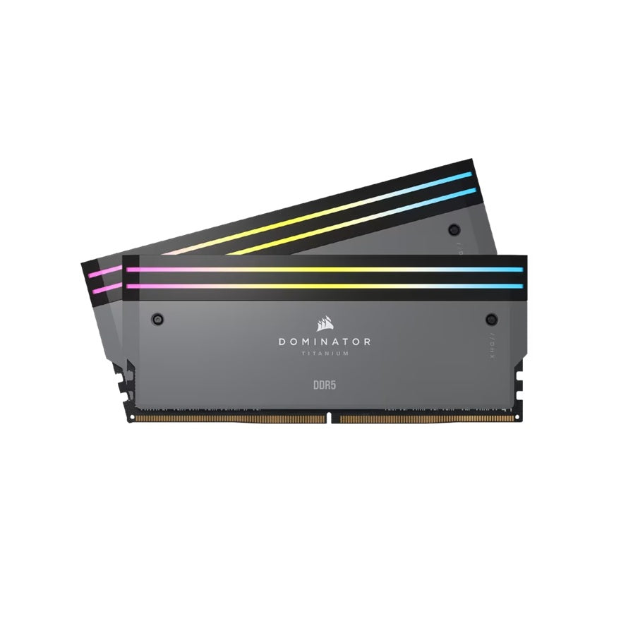 Corsair DOMINATOR® TITANIUM RGB 64GB (2x32GB) DDR5 DRAM 6000MT/s CL30 AMD EXPO & Intel XMP Memory Kit — Grey - Image 2
