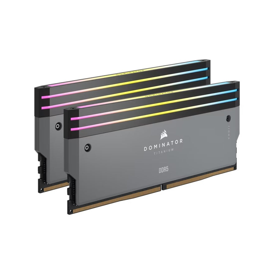 Corsair DOMINATOR® TITANIUM RGB 64GB (2x32GB) DDR5 DRAM 6000MT/s CL30 AMD EXPO & Intel XMP Memory Kit — Grey - Image 3