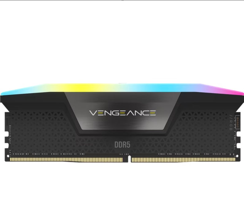 Corsair Vengeance RGB 16GB (2x8GB) DDR5 DRAM 5200MT/s CL40 Memory Kit — Black - Image 2