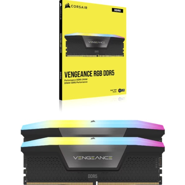 Corsair Vengeance RGB 16GB (2x8GB) DDR5 DRAM 5200MT/s CL40 Memory Kit — Black - Image 4