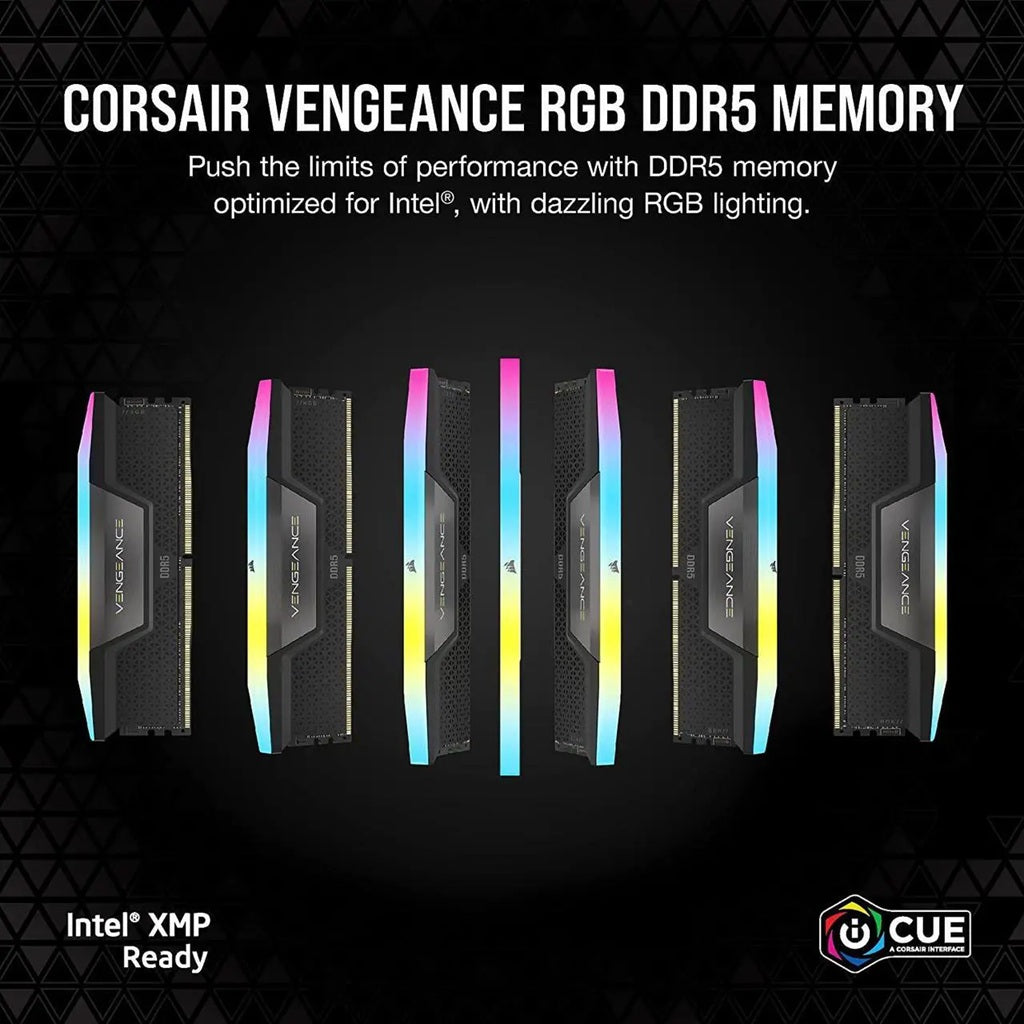 Corsair Vengeance RGB DDR5 16GB (2 x 8GB) DDR5 5200 CL40-40-40-77 1.25V Intel XMP & AMD EXPO - GREY, 288-pin DIMM, RGB, iCUE - Image 4