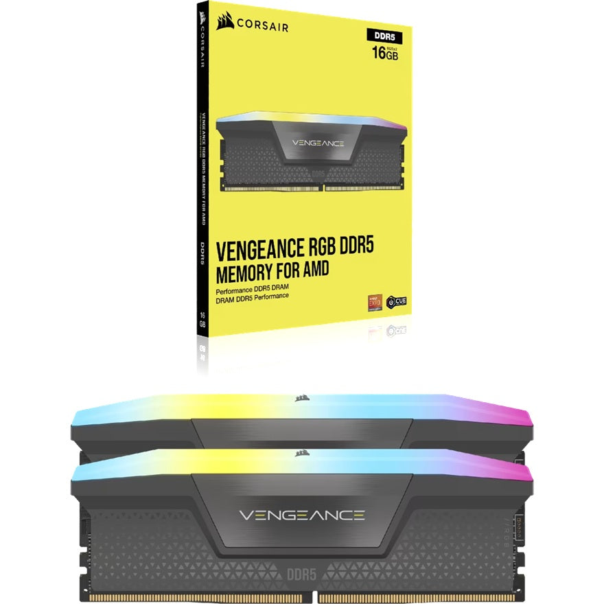 Corsair Vengeance RGB 64GB (2x32GB) DDR5 DRAM Up To 5600MT/s CL40 Memory Kit — GREY - Image 5