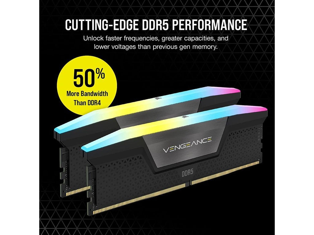 Corsair Vengeance RGB 64GB (2 x 32GB) 288-Pin PC RAM DDR5 6000 (PC5 48000) Desktop Memory - Image 4
