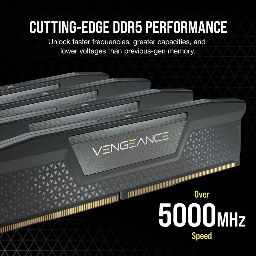 Corsair Vengeance 64GB (2x32GB) DDR5 DRAM 6400MT/s CL42 Intel XMP Memory Kit - Black - Image 4