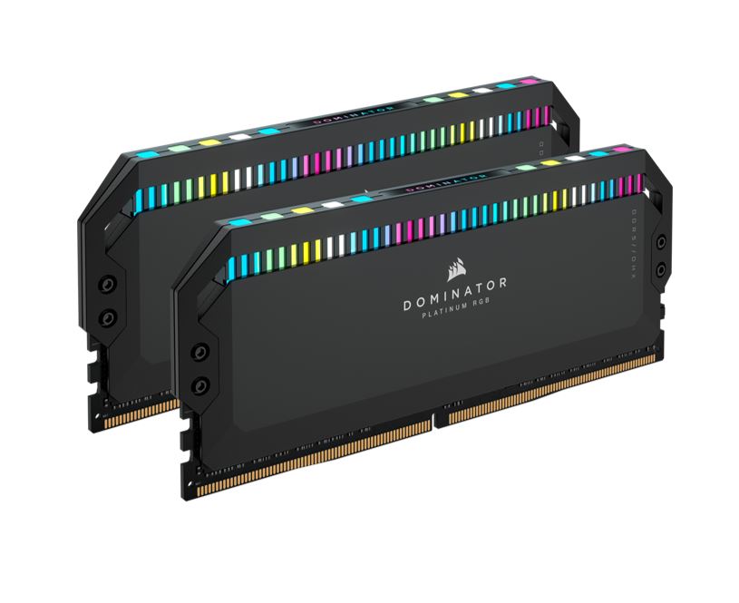Corsair Dominator Platinum RGB 64GB (2x32GB) DDR5 Platinum RGB 64GB (2x32GB) DDR5 UDIMM 5200Mhz C40 1.25V Black Desktop PC Gaming Memory - Image 1