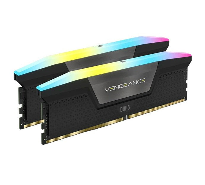 Corsair Vengeance RGB 32GB (2x16GB) DDR5 UDIMM 6000MHz C36 1.4V Desktop Gaming Memory Black - Image 1