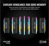Corsair Vengeance RGB 32GB (2x16GB) DDR5 UDIMM 6200MHz C36 1.3V Desktop Gaming Memory Black - Image 3