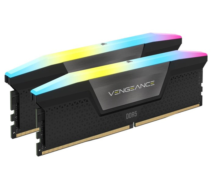 (Ex demo) Corsair  Vengeance RGB 96GB (2x48GB) DDR5 UDIMM 5600MHz C40 1.25V Desktop Gaming Memory Black - Image 1